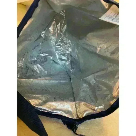 Rachael Ray Chillout Insulated Cooler Tote Bag Blue Plaid - Picture 5 of 6